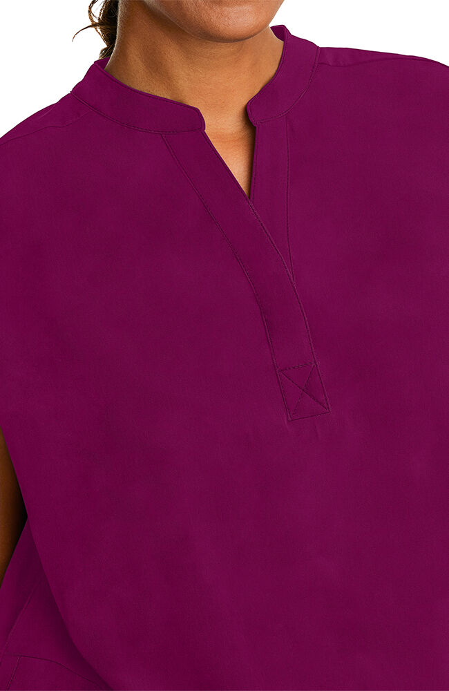 Purple Label by Healing Hands Women's Journey Mandarin Collar Top 