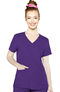 Women's Pleated Solid Scrub Top, , large