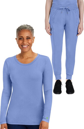 Women's Scrub Set: Melissa Long Sleeve T-Shirt & Toby Jogger Pant Women's Scrub Set: Melissa Long Sleeve T-Shirt & Toby Jogger Pant