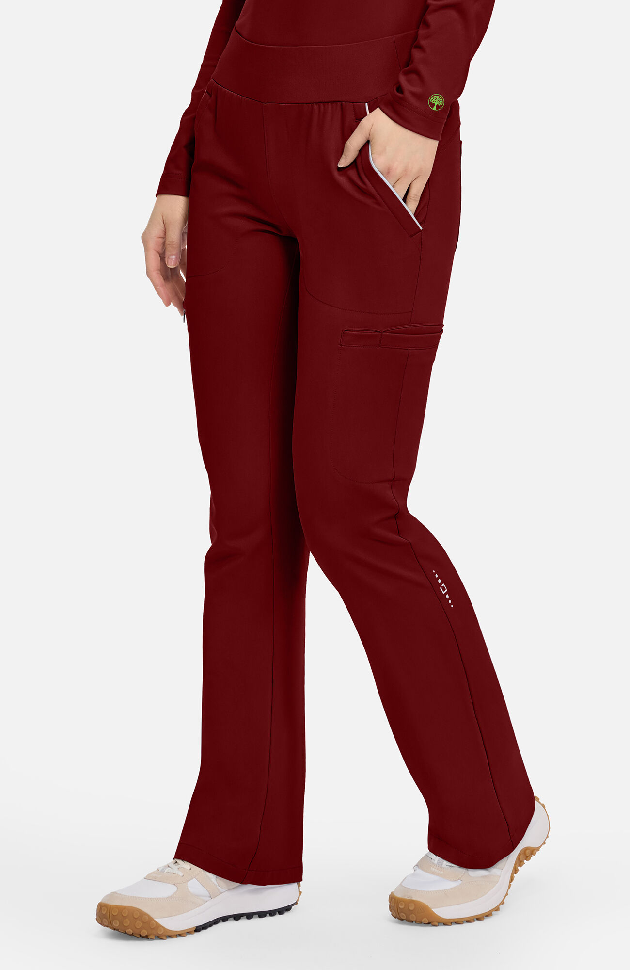 Women's Joelle Flare Leg Scrub Pant, GTR Garnet Red | red, large