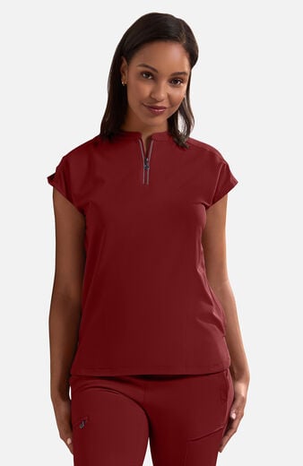 Women's Sonia Zip Y-Neck Scrub Top Women's Sonia Zip Y-Neck Scrub Top