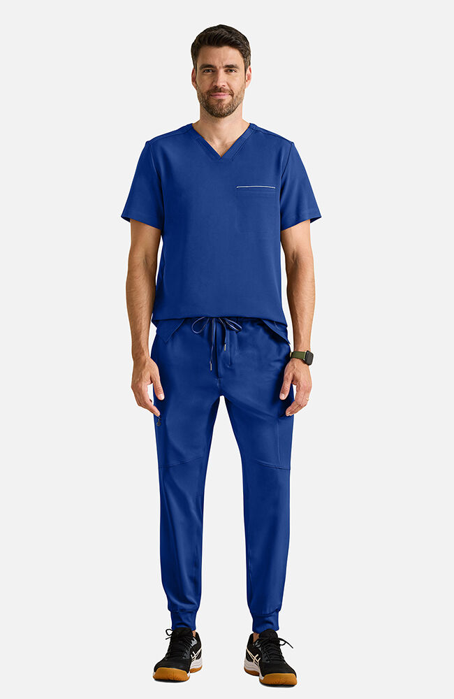 Men's Spencer V-Neck Scrub Top, ROY Royal | royal, large