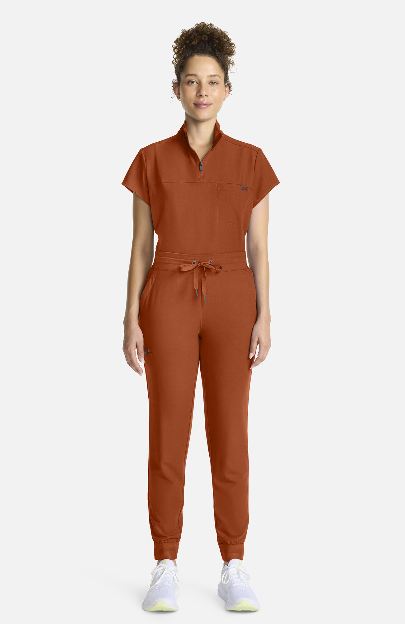 Women's Bekah Mid Rise Jogger Scrub Pant, WAS Warm Sunrise | orange, large