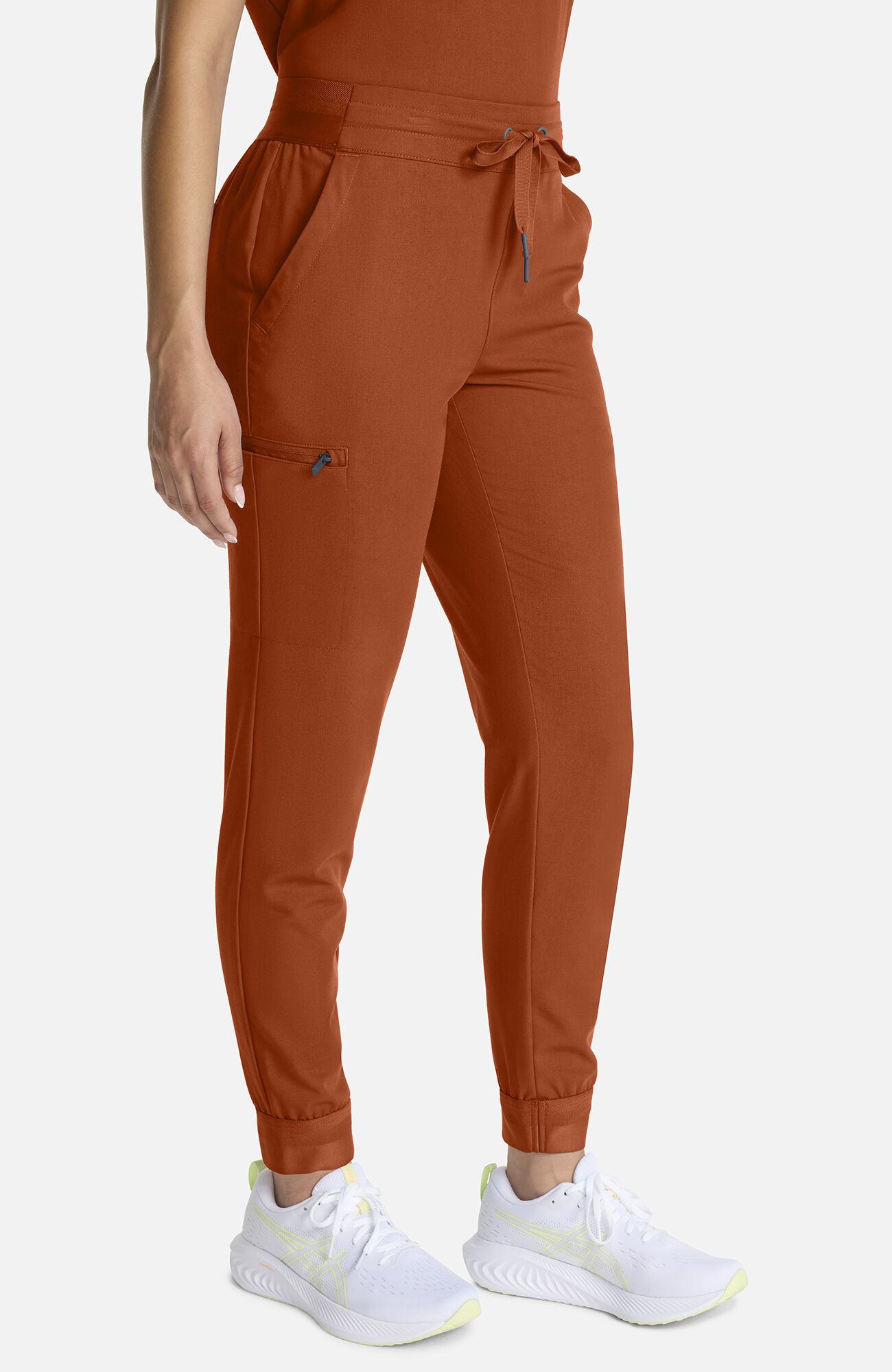 Women's Bekah Mid Rise Jogger Scrub Pant, WAS Warm Sunrise | orange, large