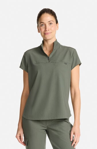 Women's Bella Quarter Zip Scrub Top Women's Bella Quarter Zip Scrub Top