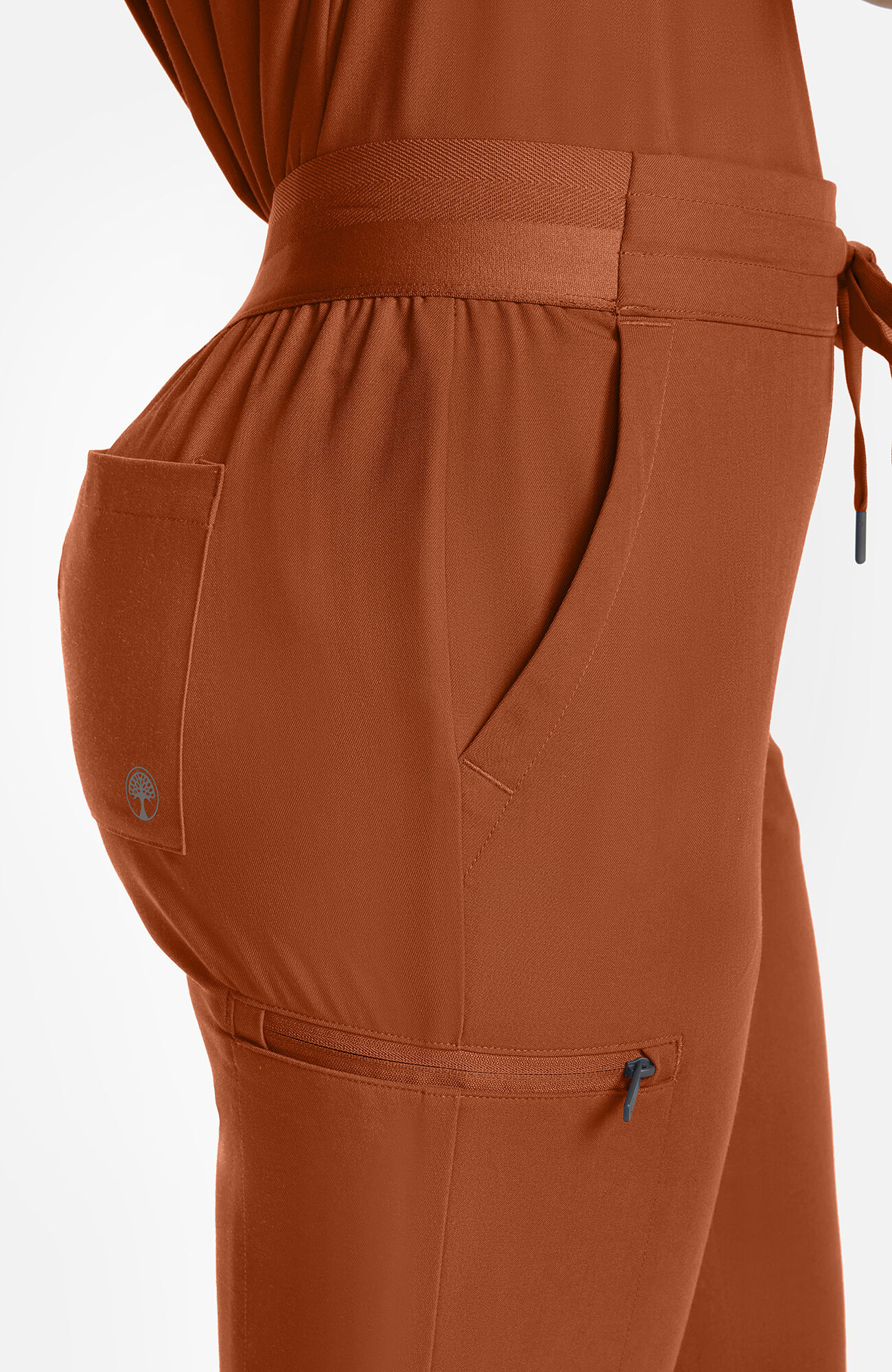 Women's Bekah Mid Rise Jogger Scrub Pant, WAS Warm Sunrise | orange, large