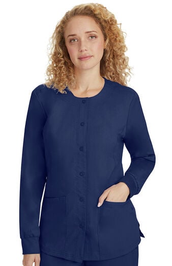 Women's Daisy Snap Front Warm-Up Solid Scrub Jacket Women's Daisy Snap Front Warm-Up Solid Scrub Jacket