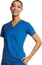 Women's Sporty V-Neck Solid Scrub Top, , large