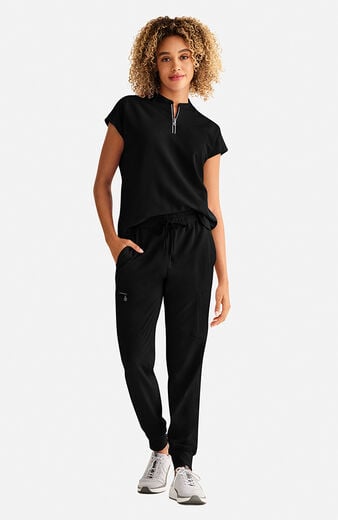 Women's Sandy Zip Mandarin Collar Scrub Top Women's Sandy Zip Mandarin Collar Scrub Top