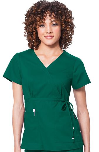 Women's Katelyn Wrap Solid Scrub Top, Women's Katelyn Wrap Solid Scrub Top