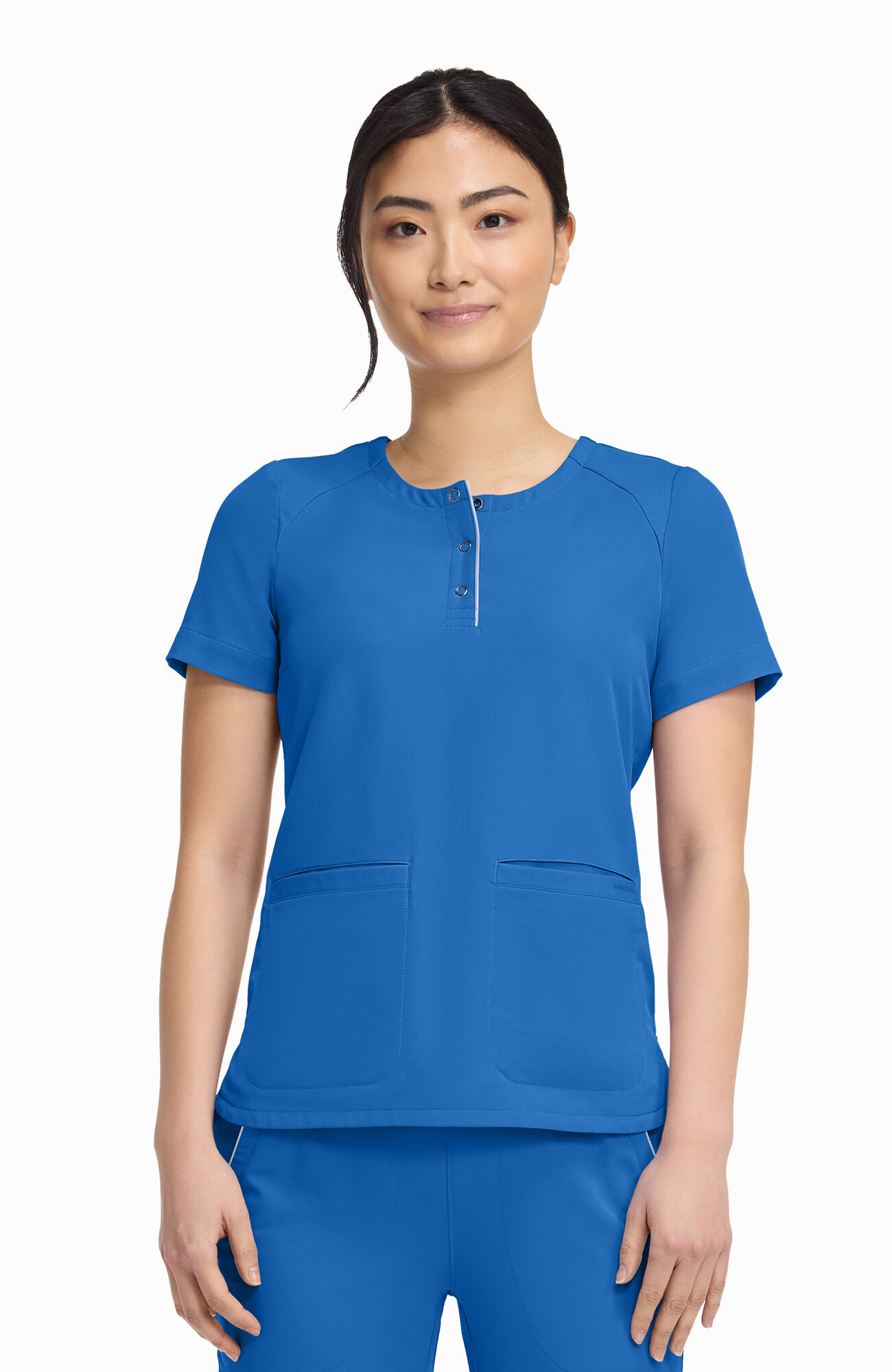 Women's Joy Henley Crew Neck Scrub Top
