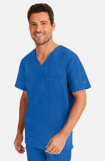 Men's Justin V-Neck Solid Scrub Top Men's Justin V-Neck Solid Scrub Top
