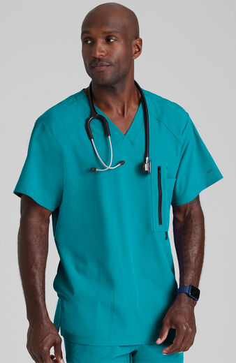 Men's Amplify Solid Scrub Top, Men's Amplify Solid Scrub Top