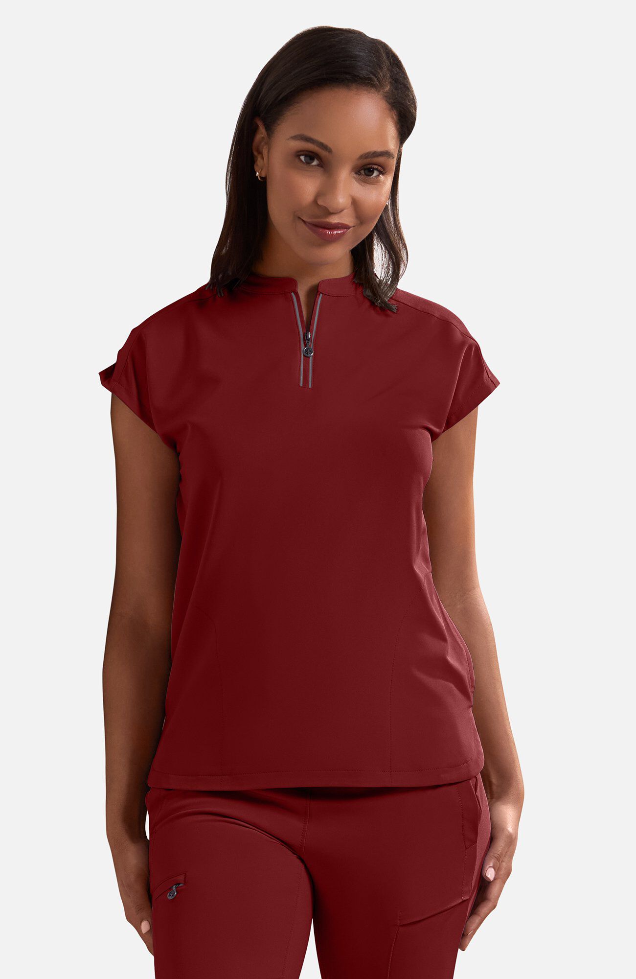 Women's Sonia Zip Y-Neck Scrub Top