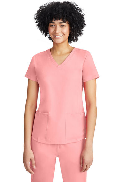 Women's Monica V-Neck Solid Scrub Top, , large