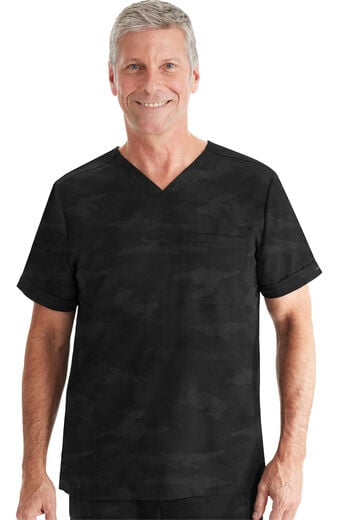 Men's Jack Camo V-Neck Scrub Top Men's Jack Camo V-Neck Scrub Top