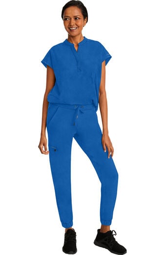 Women's Scrub Set: Journey Mandarin Collar Top & Toby Drawstring Jogger Pant Women's Scrub Set: Journey Mandarin Collar Top & Toby Drawstring Jogger Pant
