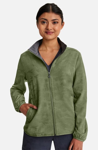 Women's Destini Camo Zip Front Scrub Jacket Women's Destini Camo Zip Front Scrub Jacket