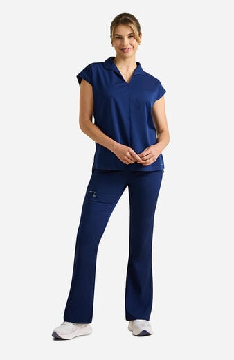 Women's Jazz Collared Tuckable Scrub Top Women's Jazz Collared Tuckable Scrub Top