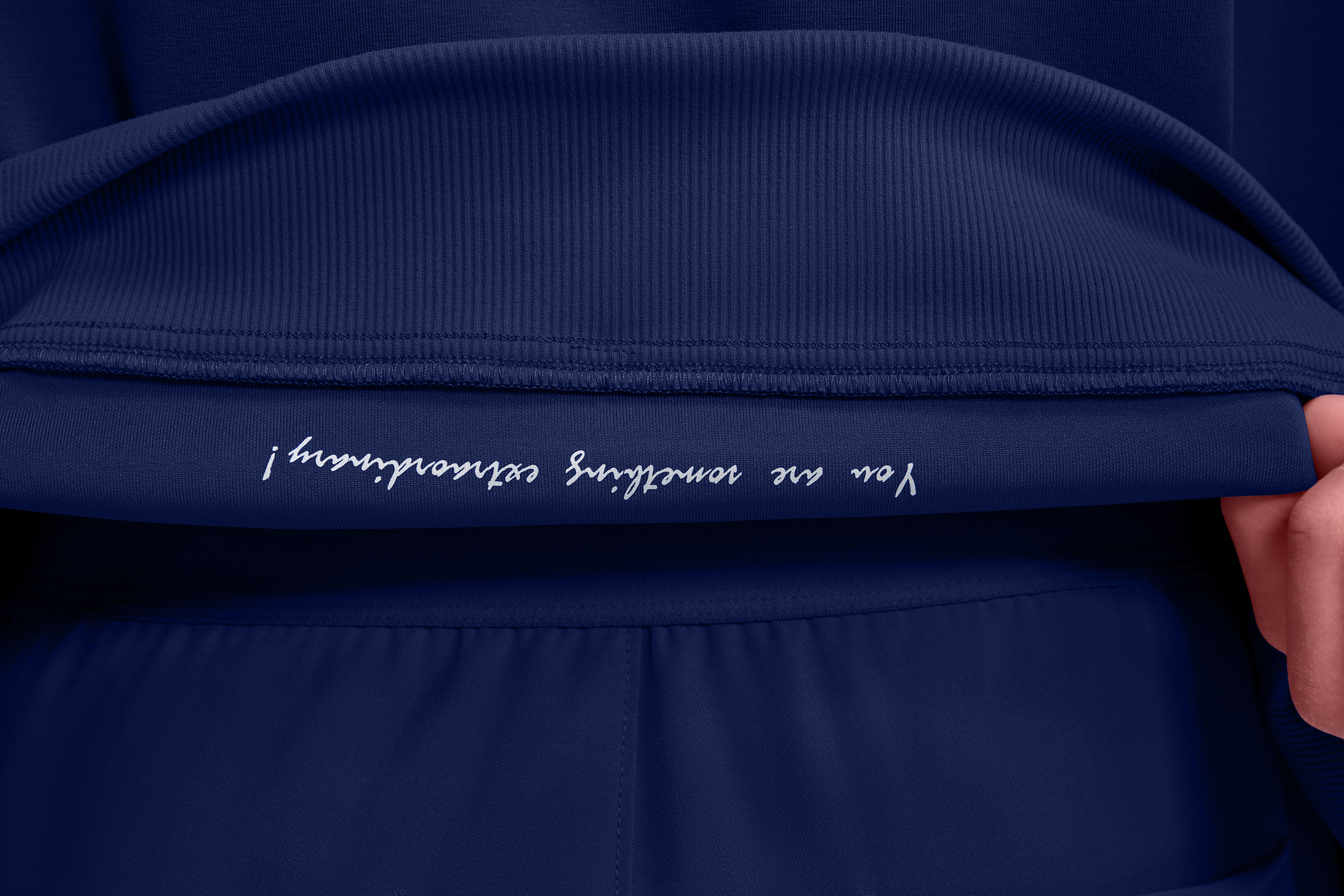 Men's Zip Front Raglan Knit Scrub Jacket, NAV Navy | navy, large