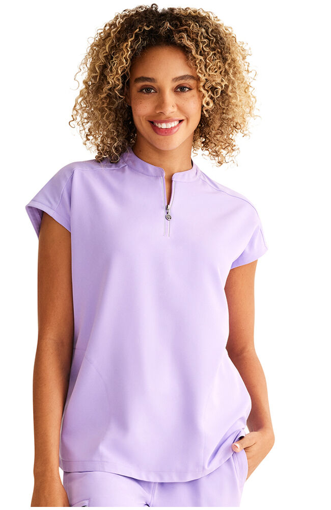 Scrub top with collar hotsell