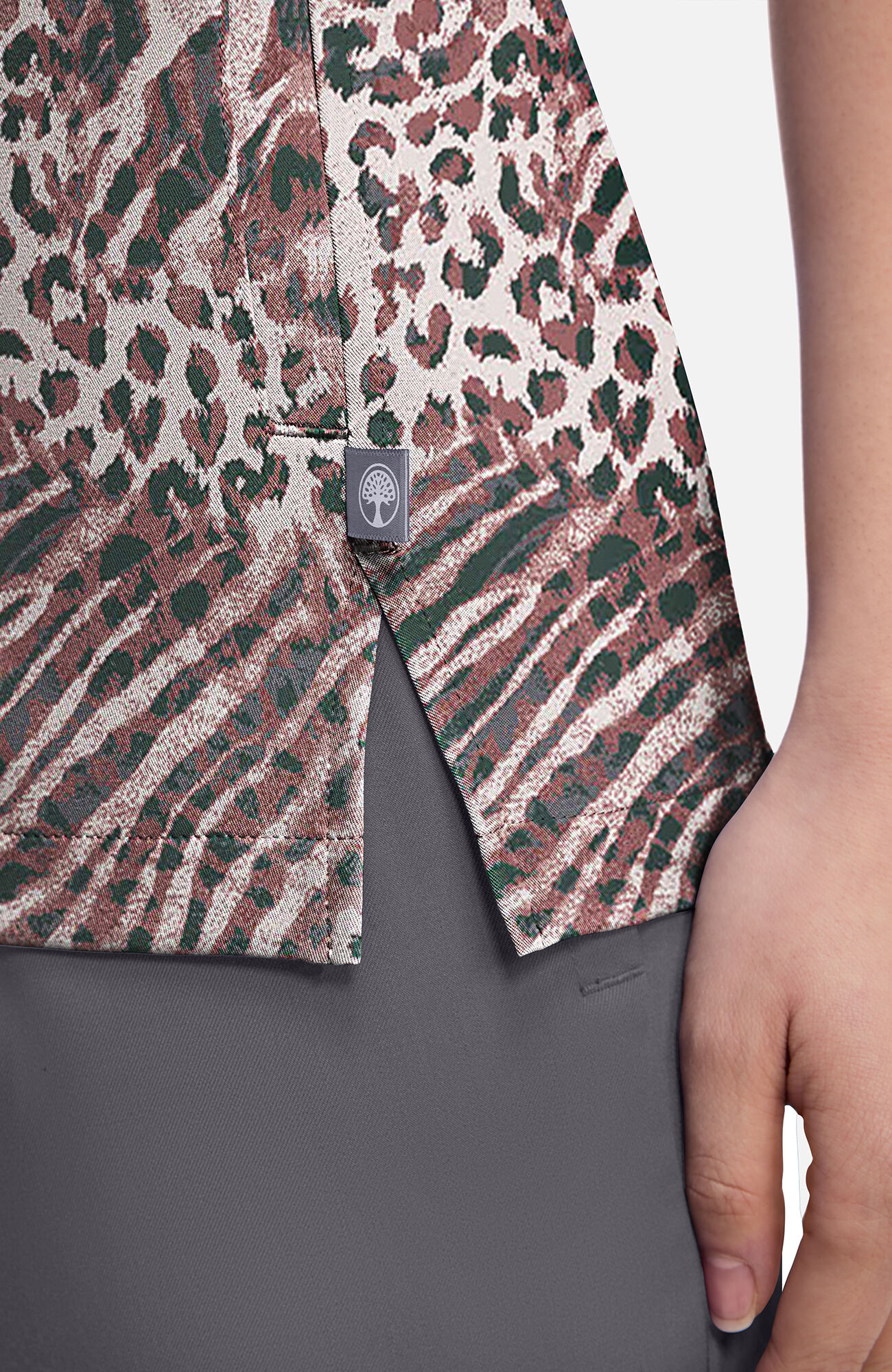 Women's Briana Cool Cattitude Print Scrub Top , , large