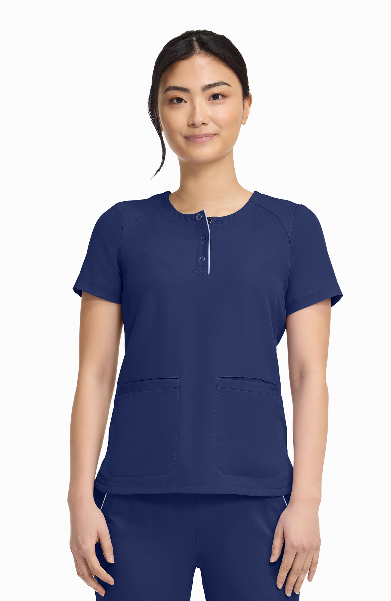 Women's Joy Henley Crew Neck Scrub Top