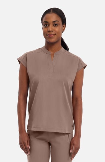 Women's Journey Mandarin Collar Scrub Top Women's Journey Mandarin Collar Scrub Top