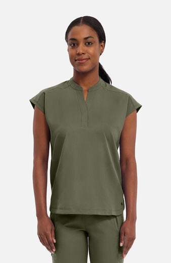 Women's Journey Mandarin Collar Scrub Top Women's Journey Mandarin Collar Scrub Top