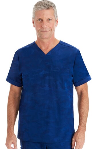 Men's Jack Camo V-Neck Scrub Top Men's Jack Camo V-Neck Scrub Top