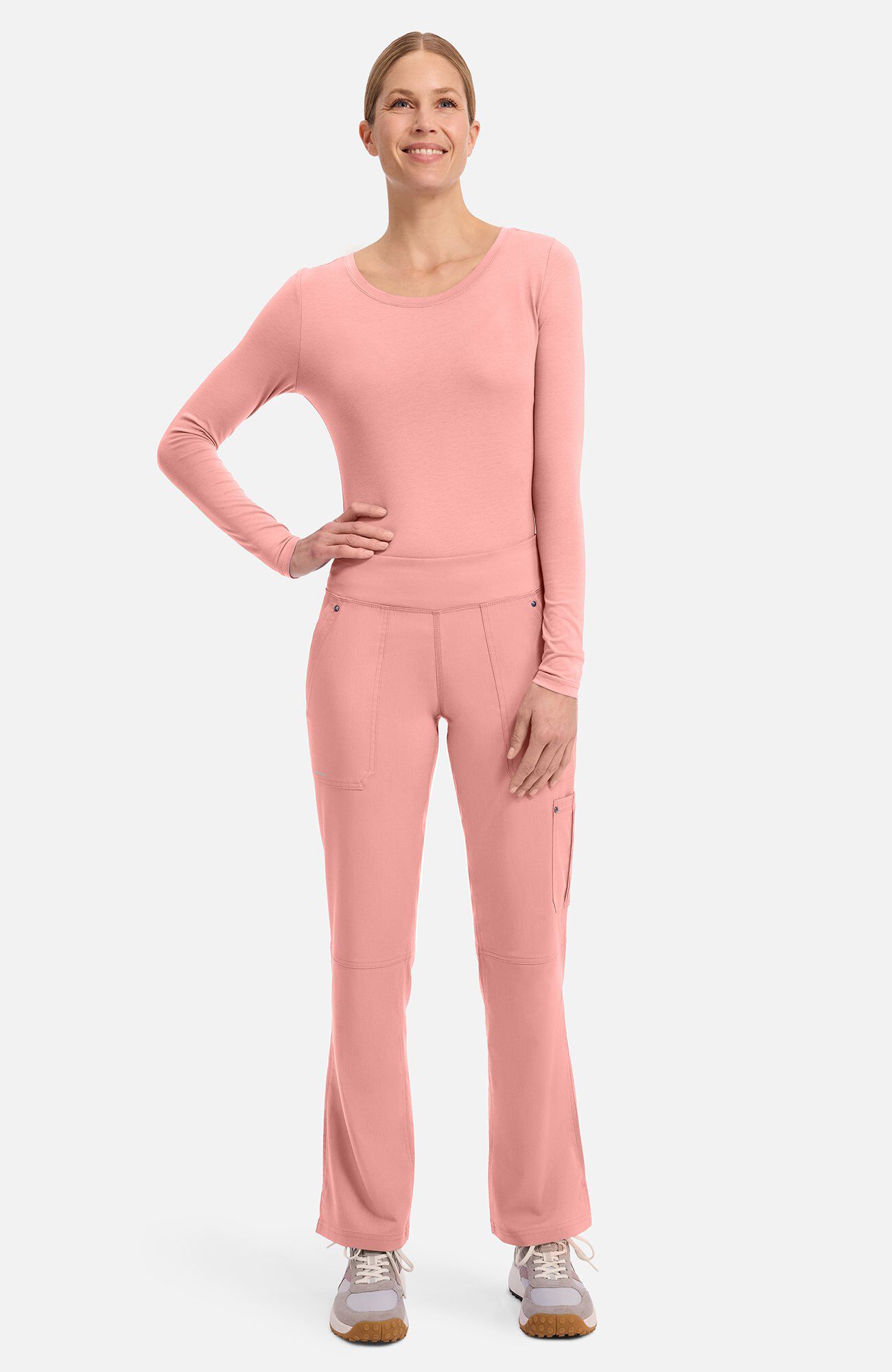 Women's Tori Yoga Scrub Pant, BUP Blushing Peach | pink, large