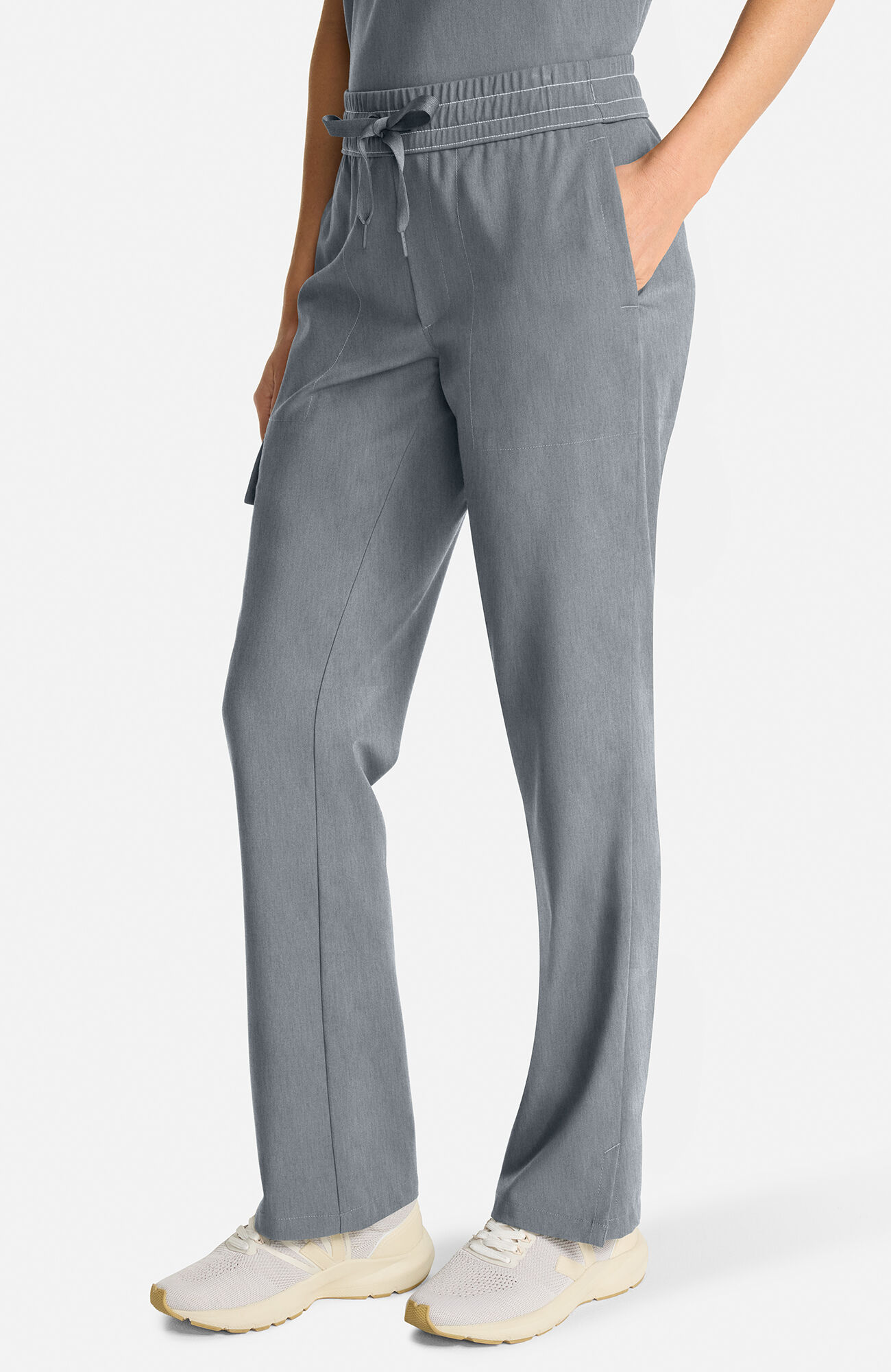 Women's Brandy Straight Leg Scrub Pant, HTA Heather Ash |, large