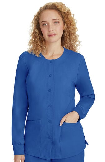 Women's Daisy Snap Front Warm-Up Solid Scrub Jacket Women's Daisy Snap Front Warm-Up Solid Scrub Jacket