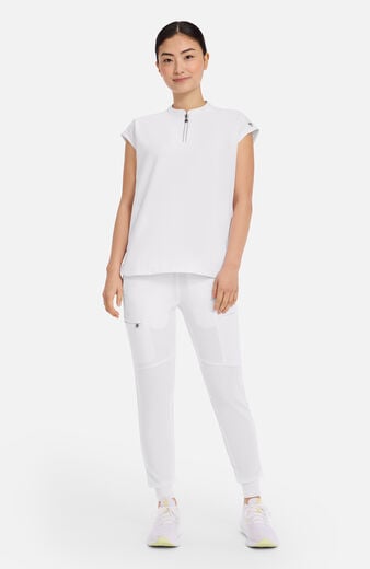 Women's Sandy Zip Mandarin Collar Scrub Top Women's Sandy Zip Mandarin Collar Scrub Top