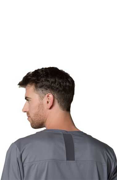 Men's COOLMAX V-Neck Mesh Panel Solid Scrub Top, , large
