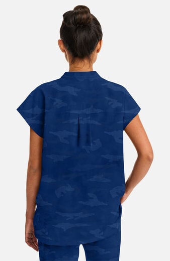 Women's Journey Mandarin Collar Camo Scrub Top Women's Journey Mandarin Collar Camo Scrub Top