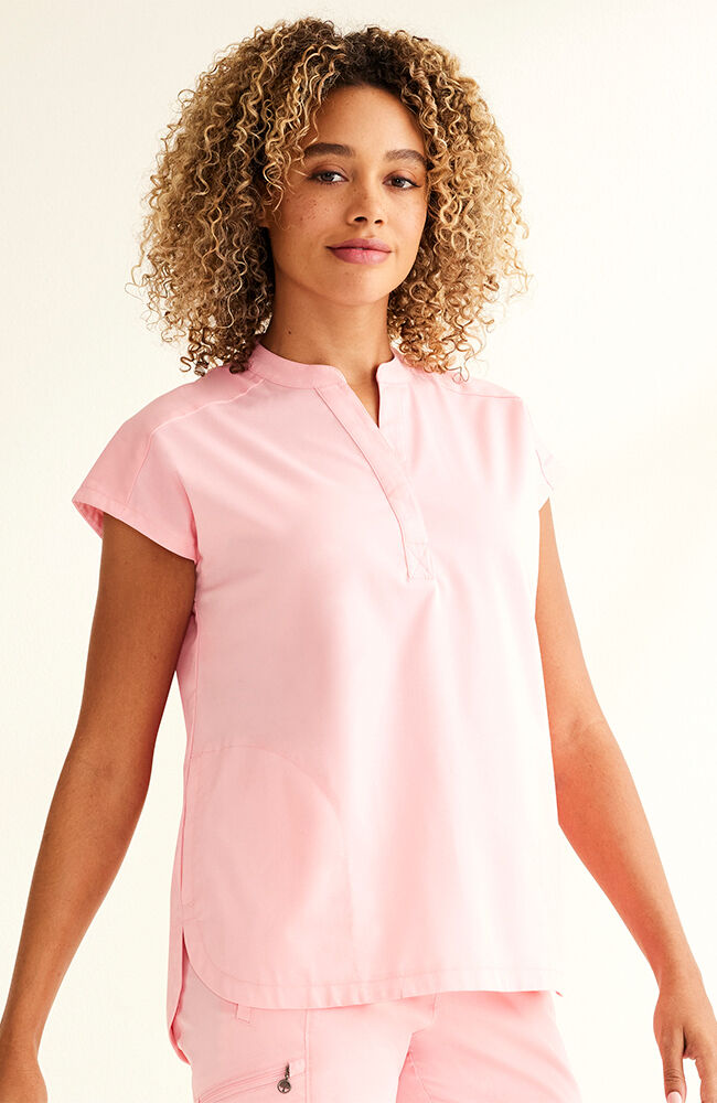 Women s Journey Mandarin Collar Scrub Top Healing Hands Scrubs