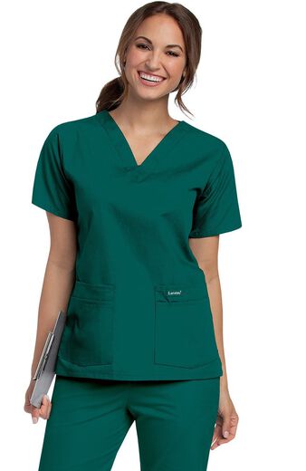 Women's 4-Pocket V-Neck Classic Fit Solid Scrub Top, Women's 4-Pocket V-Neck Classic Fit Solid Scrub Top
