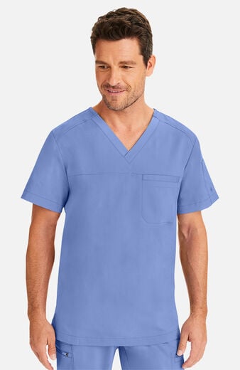 Men's Justin V-Neck Solid Scrub Top Men's Justin V-Neck Solid Scrub Top