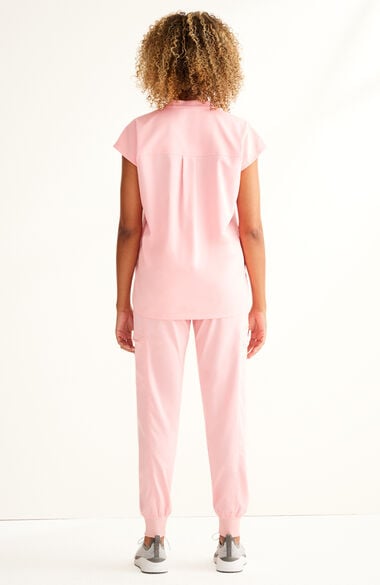 Women's Scrub Set: Mandarin Collar Top & Jogger Pant, , large