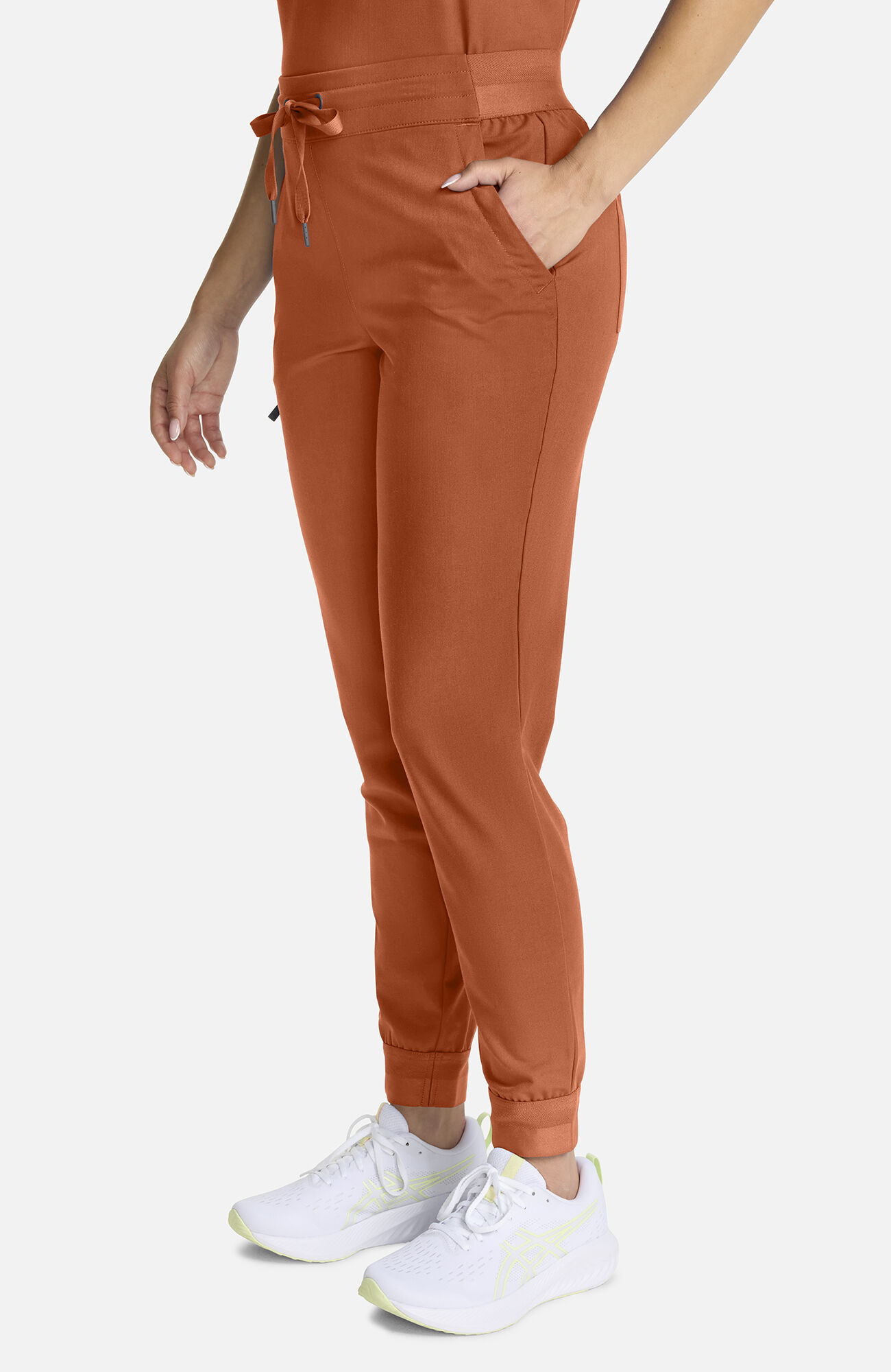 Women's Bekah Mid Rise Jogger Scrub Pant, WAS Warm Sunrise | orange, large