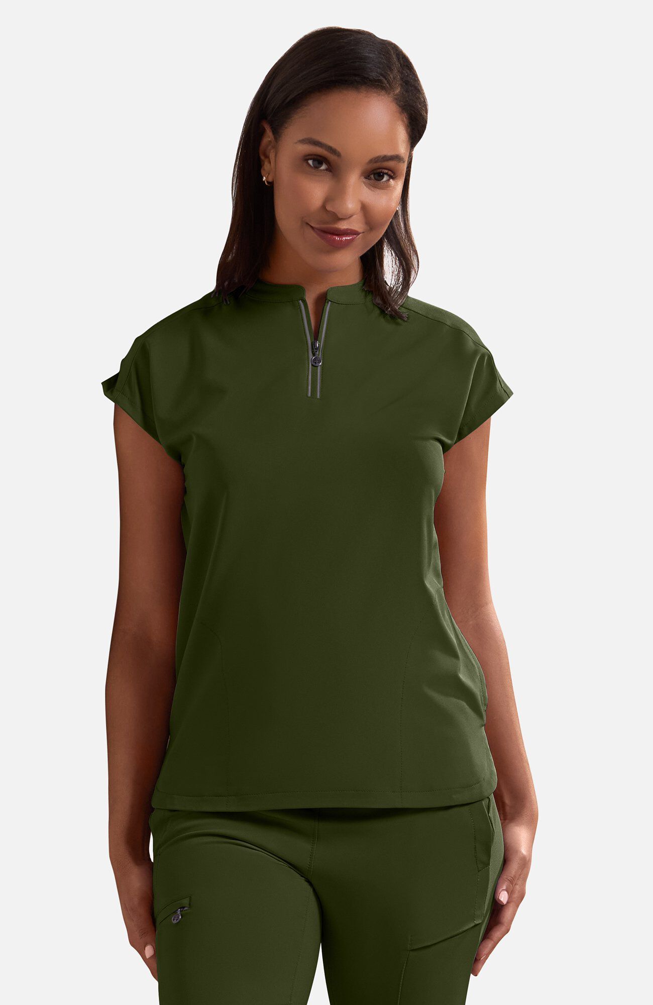 Women's Sonia Zip Y-Neck Scrub Top