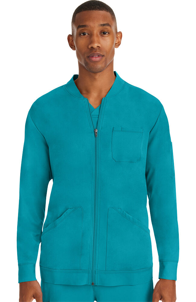 HH Works by Healing Hands Men s Michael Zip Front Solid Scrub