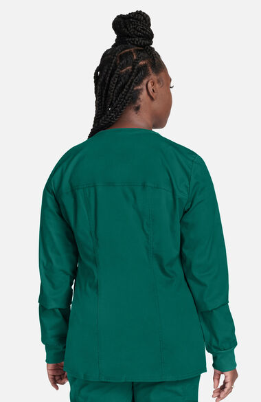 Women's Warm Up Solid Scrub Jacket, , large