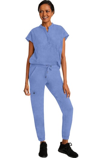 Women's Scrub Set: Journey Mandarin Collar Top & Toby Drawstring Jogger Pant Women's Scrub Set: Journey Mandarin Collar Top & Toby Drawstring Jogger Pant