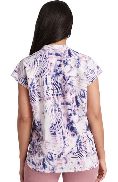 Women's Journey Wild Tie Dye Print Scrub Top, , large
