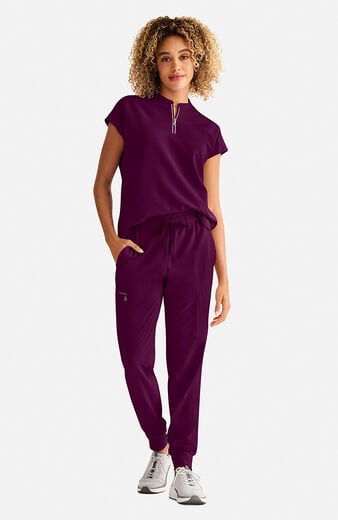 Women's Sandy Zip Mandarin Collar Scrub Top Women's Sandy Zip Mandarin Collar Scrub Top