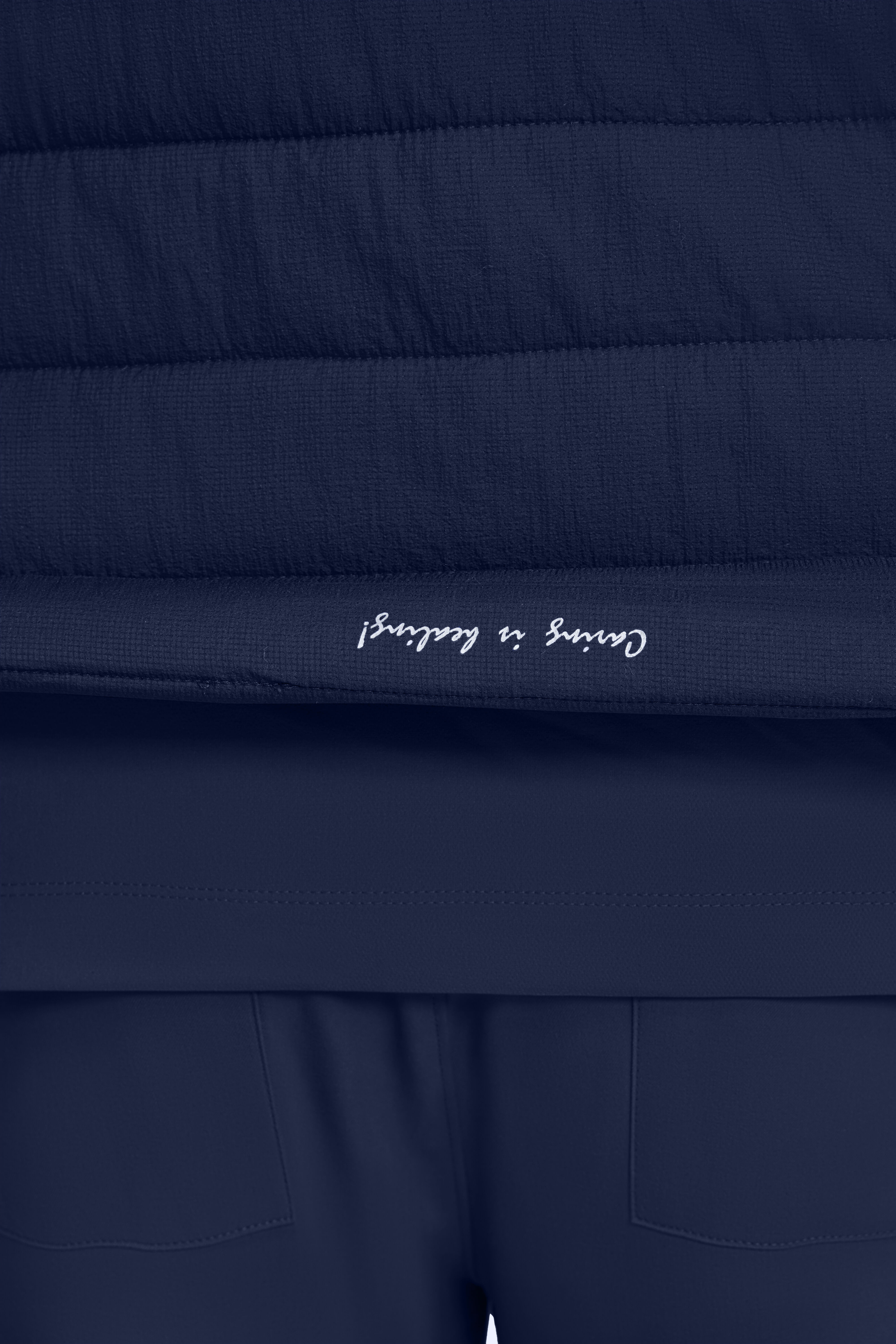 Men's Zip Front Quilted 4-Pocket Scrub Vest, NAV Navy | navy, large