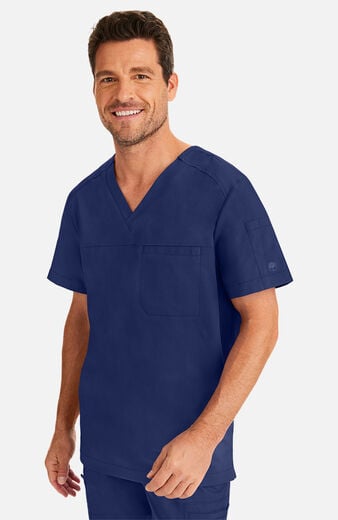 Men's Justin V-Neck Solid Scrub Top Men's Justin V-Neck Solid Scrub Top