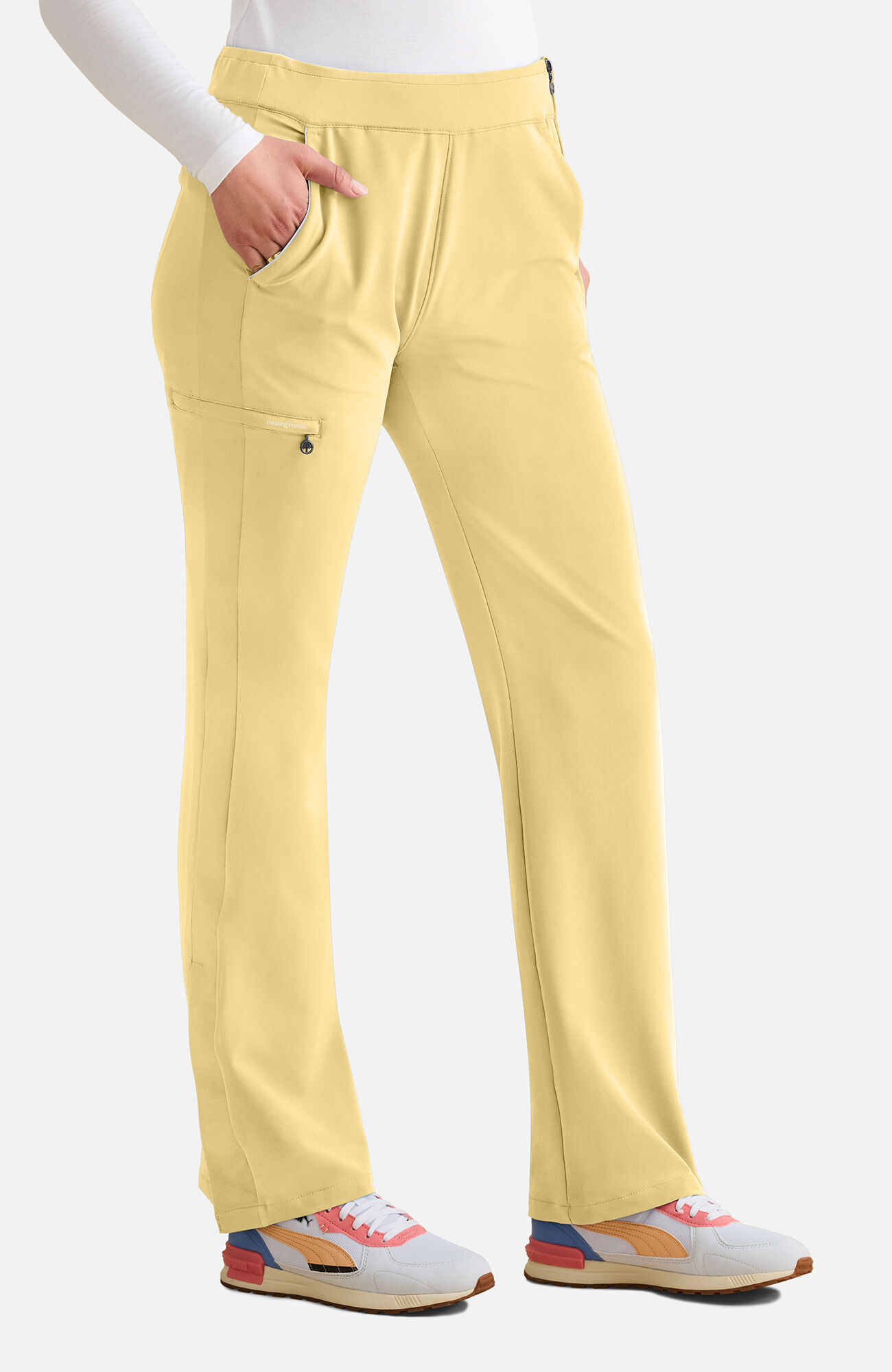 Women's Nissa Straight Leg Scrub Pant, SUY Sunray Yellow | yellow, large